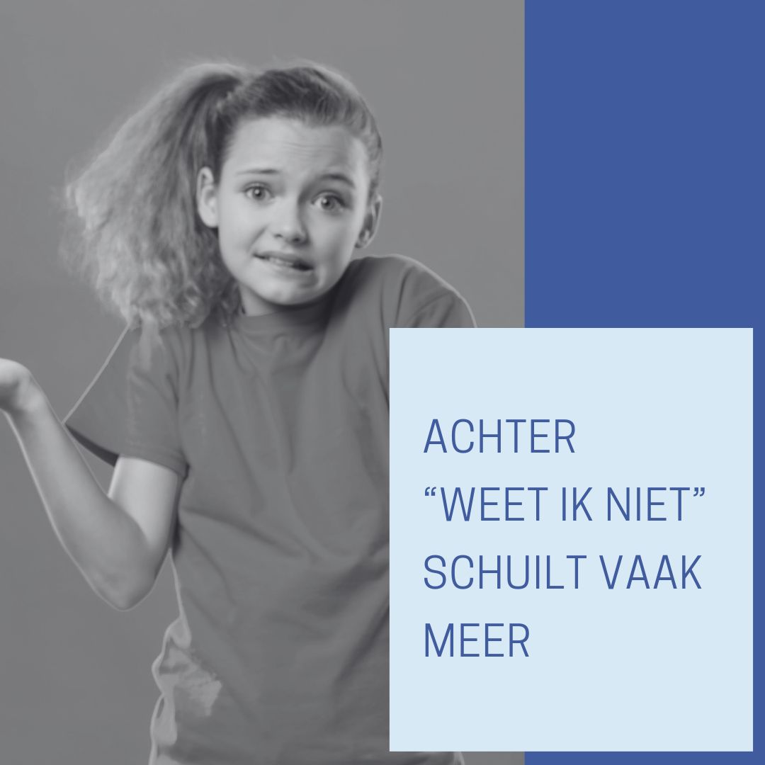 Het kind dat altijd weet ik niet zegt | Logomedia